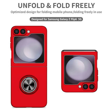 For Samsung Galaxy Z Flip6 5G Case Rotatable Ring Kickstand Hard PC Phone Cover