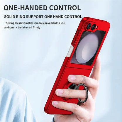 For Samsung Galaxy Z Flip6 5G Case Rotatable Ring Kickstand Hard PC Phone Cover