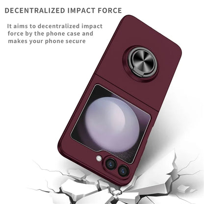 For Samsung Galaxy Z Flip6 5G Case Rotatable Ring Kickstand Hard PC Phone Cover