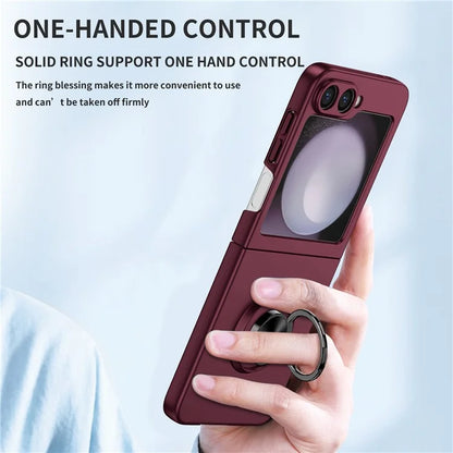 For Samsung Galaxy Z Flip6 5G Case Rotatable Ring Kickstand Hard PC Phone Cover