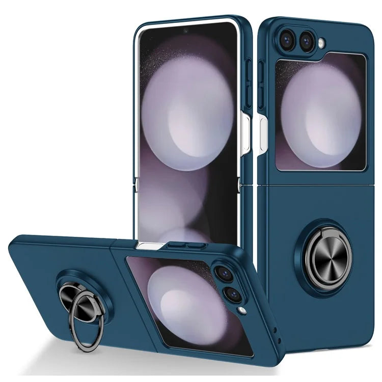 For Samsung Galaxy Z Flip6 5G Case Rotatable Ring Kickstand Hard PC Phone Cover