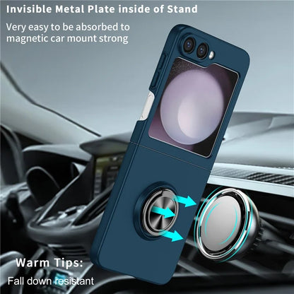 For Samsung Galaxy Z Flip6 5G Case Rotatable Ring Kickstand Hard PC Phone Cover