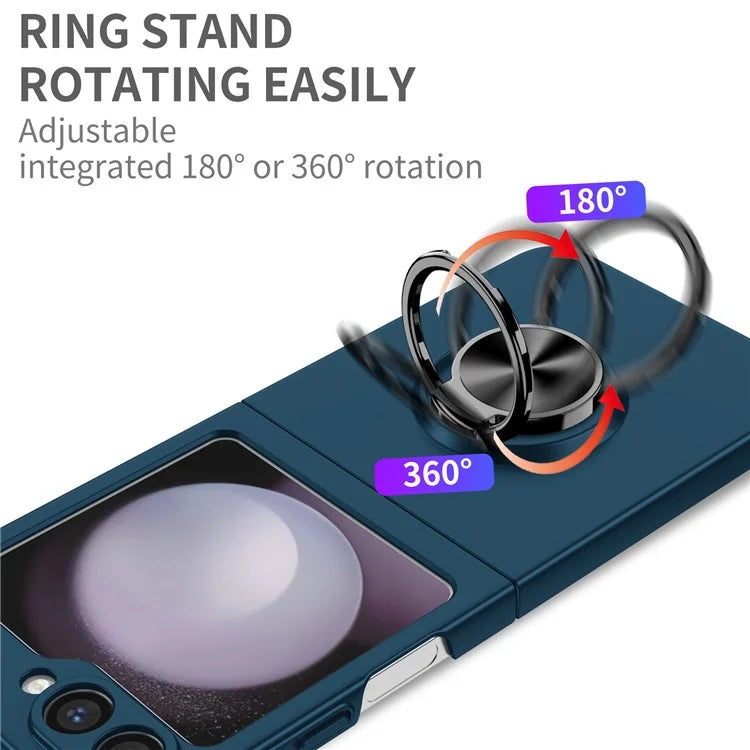 For Samsung Galaxy Z Flip6 5G Case Rotatable Ring Kickstand Hard PC Phone Cover
