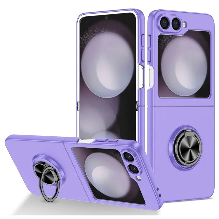 For Samsung Galaxy Z Flip6 5G Case Rotatable Ring Kickstand Hard PC Phone Cover