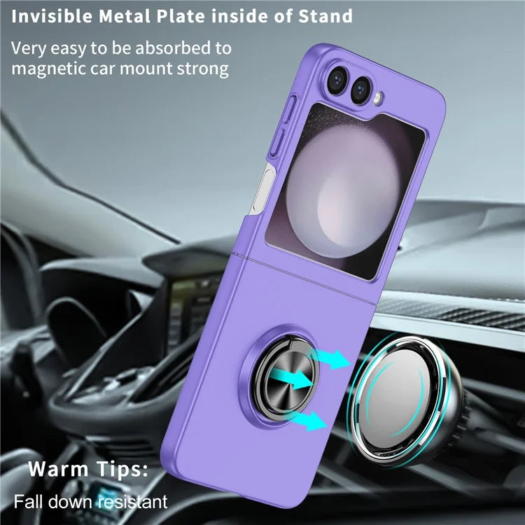 For Samsung Galaxy Z Flip6 5G Case Rotatable Ring Kickstand Hard PC Phone Cover
