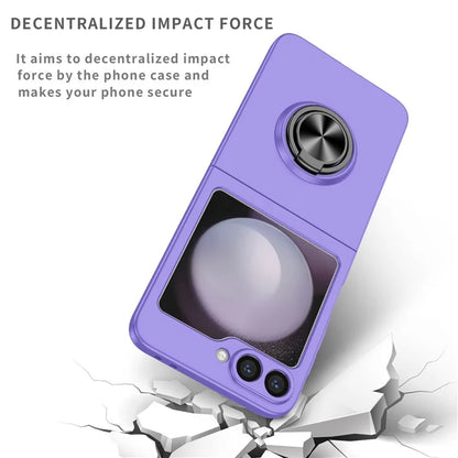For Samsung Galaxy Z Flip6 5G Case Rotatable Ring Kickstand Hard PC Phone Cover