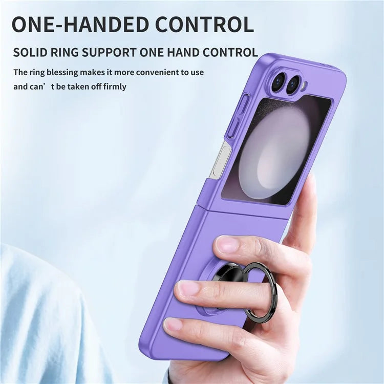 For Samsung Galaxy Z Flip6 5G Case Rotatable Ring Kickstand Hard PC Phone Cover