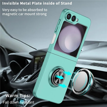 For Samsung Galaxy Z Flip6 5G Case Rotatable Ring Kickstand Hard PC Phone Cover