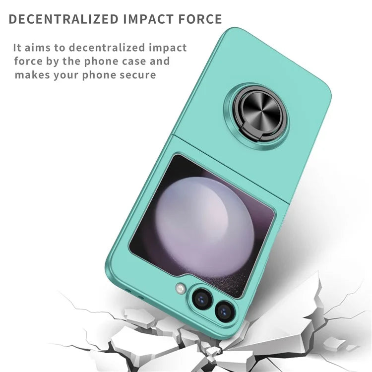 For Samsung Galaxy Z Flip6 5G Case Rotatable Ring Kickstand Hard PC Phone Cover
