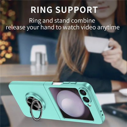 For Samsung Galaxy Z Flip6 5G Case Rotatable Ring Kickstand Hard PC Phone Cover