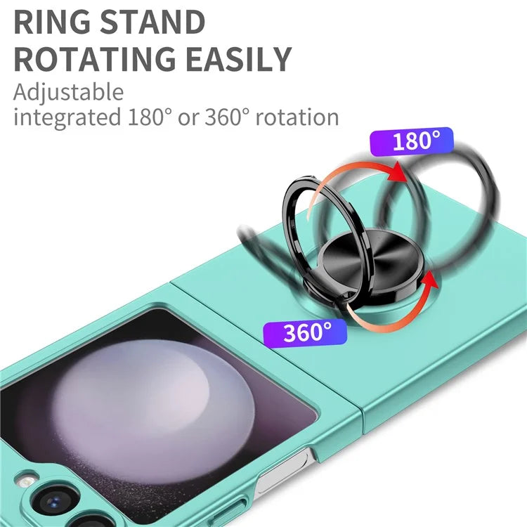 For Samsung Galaxy Z Flip6 5G Case Rotatable Ring Kickstand Hard PC Phone Cover