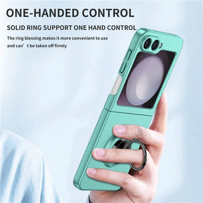 For Samsung Galaxy Z Flip6 5G Case Rotatable Ring Kickstand Hard PC Phone Cover