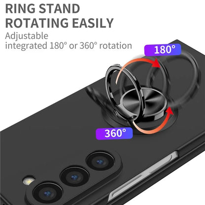 For Samsung Galaxy Z Fold6 5G Case Ring Kickstand PC Phone Cover Support Car Mount