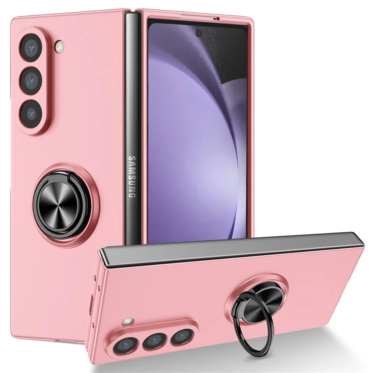 For Samsung Galaxy Z Fold6 5G Case Ring Kickstand PC Phone Cover Support Car Mount