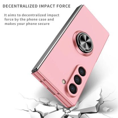 For Samsung Galaxy Z Fold6 5G Case Ring Kickstand PC Phone Cover Support Car Mount