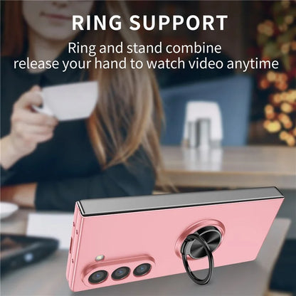 For Samsung Galaxy Z Fold6 5G Case Ring Kickstand PC Phone Cover Support Car Mount