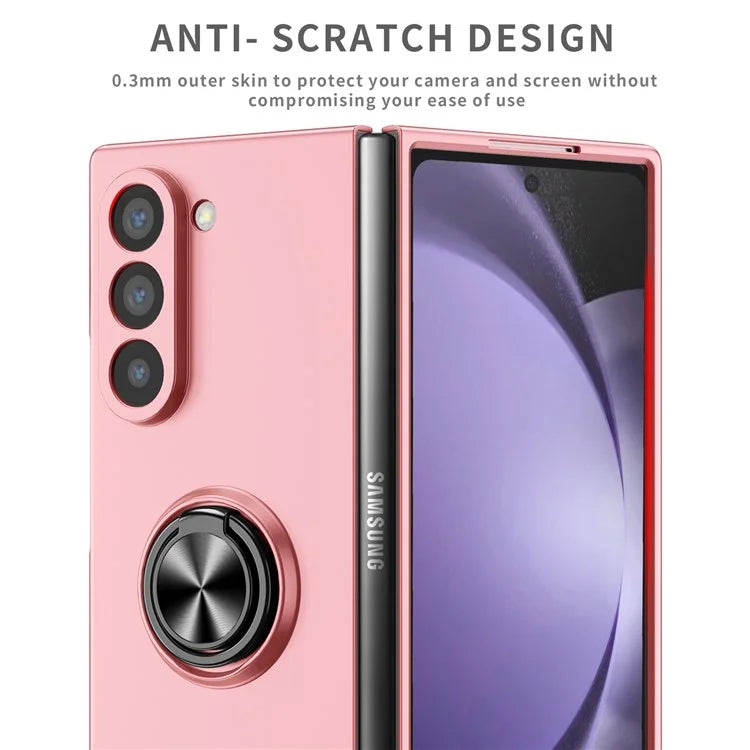 For Samsung Galaxy Z Fold6 5G Case Ring Kickstand PC Phone Cover Support Car Mount