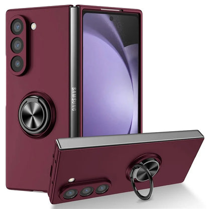 For Samsung Galaxy Z Fold6 5G Case Ring Kickstand PC Phone Cover Support Car Mount