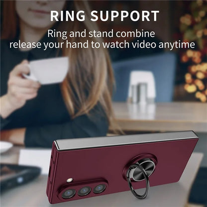 For Samsung Galaxy Z Fold6 5G Case Ring Kickstand PC Phone Cover Support Car Mount