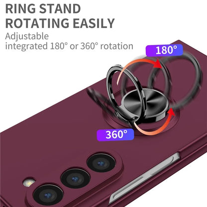For Samsung Galaxy Z Fold6 5G Case Ring Kickstand PC Phone Cover Support Car Mount