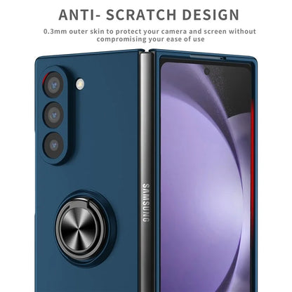 For Samsung Galaxy Z Fold6 5G Case Ring Kickstand PC Phone Cover Support Car Mount