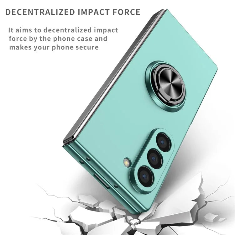 For Samsung Galaxy Z Fold6 5G Case Ring Kickstand PC Phone Cover Support Car Mount