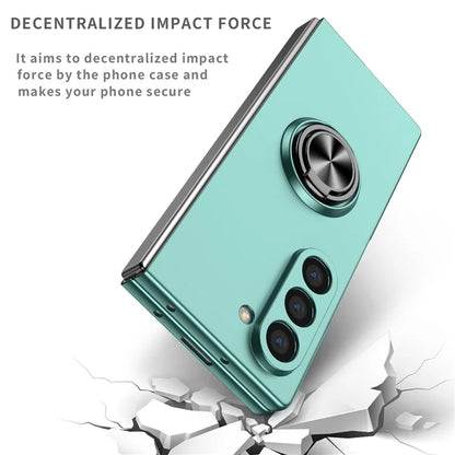 For Samsung Galaxy Z Fold6 5G Case Ring Kickstand PC Phone Cover Support Car Mount