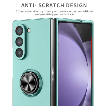 For Samsung Galaxy Z Fold6 5G Case Ring Kickstand PC Phone Cover Support Car Mount