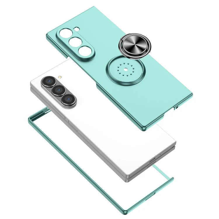 For Samsung Galaxy Z Fold6 5G Case Ring Kickstand PC Phone Cover Support Car Mount