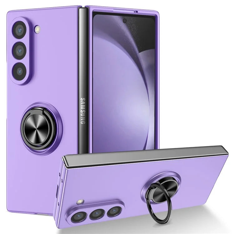 For Samsung Galaxy Z Fold6 5G Case Ring Kickstand PC Phone Cover Support Car Mount