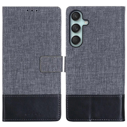 MUXMA MX102 For Samsung Galaxy F55 5G / C55 5G / M55 5G Case Canvas+Leather+TPU Phone Wallet Cover