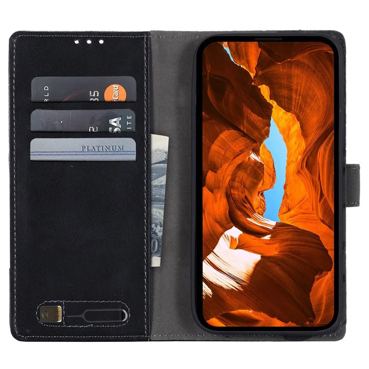 MUXMA MX102 For Samsung Galaxy F55 5G / C55 5G / M55 5G Case Canvas+Leather+TPU Phone Wallet Cover
