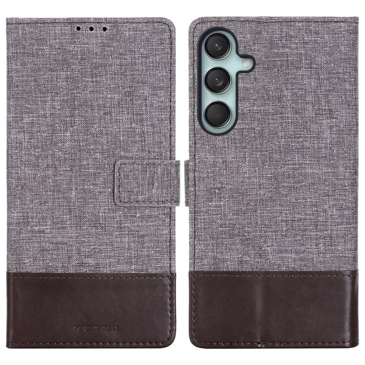 MUXMA MX102 For Samsung Galaxy F55 5G / C55 5G / M55 5G Case Canvas+Leather+TPU Phone Wallet Cover