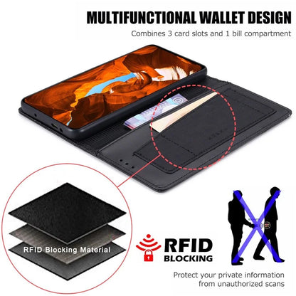 MUXMA MX109 For Google Pixel 8a RFID Blocking Folio Flip Phone Case Stand Cover