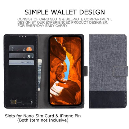 MUXMA MX102 For Google Pixel 8a Case Canvas+Leather+TPU Phone Wallet Cover