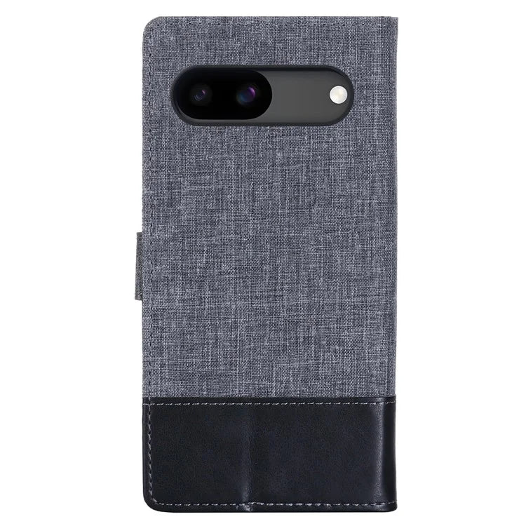 MUXMA MX102 For Google Pixel 8a Case Canvas+Leather+TPU Phone Wallet Cover