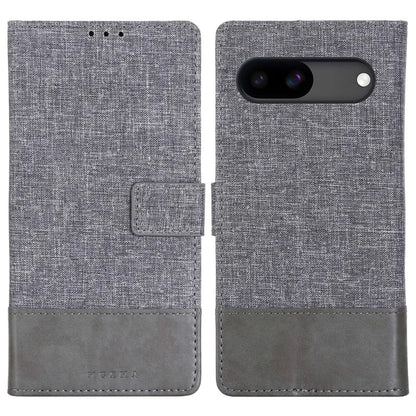 MUXMA MX102 For Google Pixel 8a Case Canvas+Leather+TPU Phone Wallet Cover