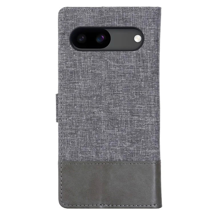 MUXMA MX102 For Google Pixel 8a Case Canvas+Leather+TPU Phone Wallet Cover