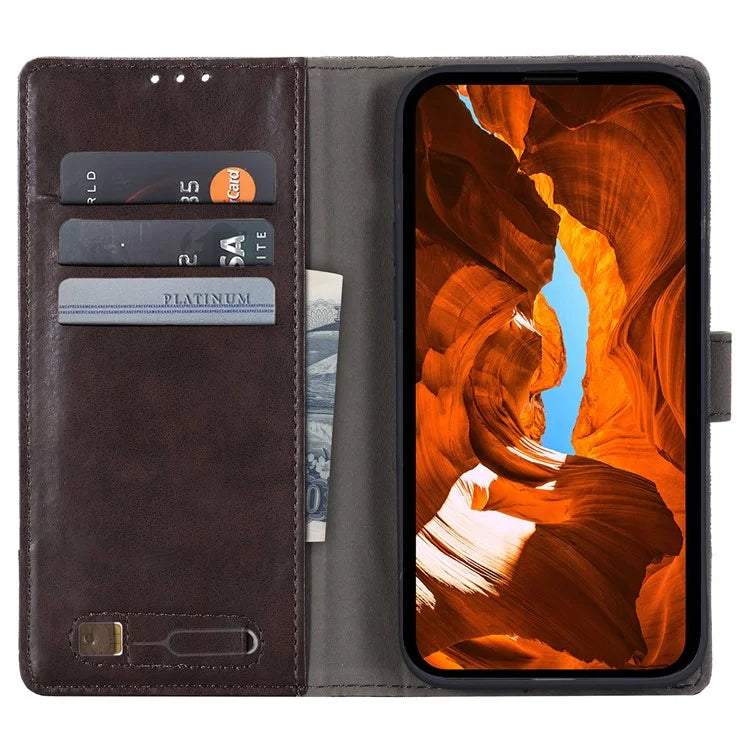 MUXMA MX102 For Google Pixel 8a Case Canvas+Leather+TPU Phone Wallet Cover