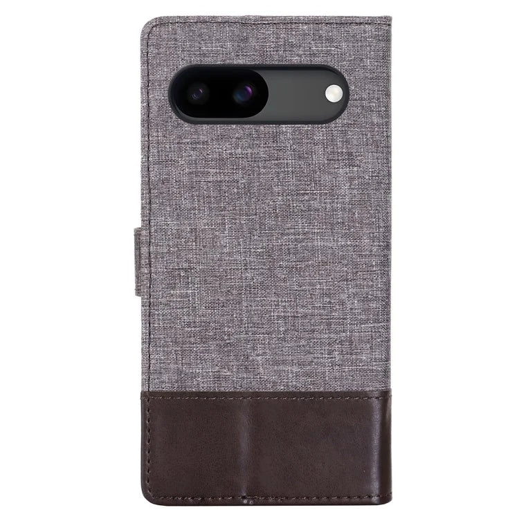MUXMA MX102 For Google Pixel 8a Case Canvas+Leather+TPU Phone Wallet Cover