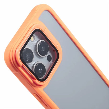 For iPhone 12 Pro Max Case TPU+PC Phone Cover with Lens Frame Bracket