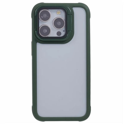 For iPhone 12 Pro Max Case TPU+PC Phone Cover with Lens Frame Bracket