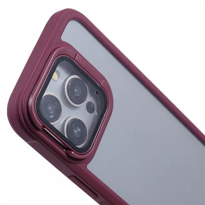 For iPhone 14 Pro Max Case Invisible Kickstand TPU+PC Phone Cover