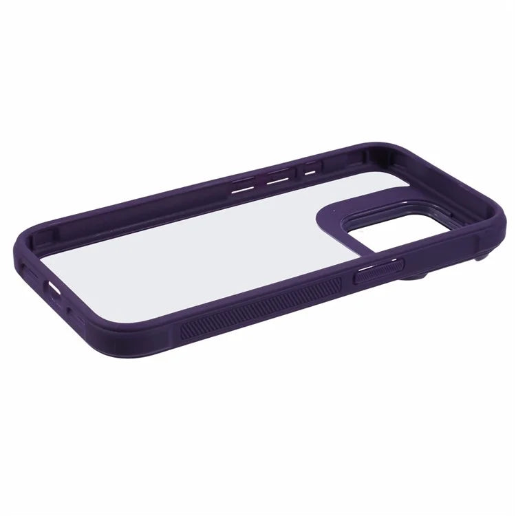 For iPhone 14 Pro Max Case Invisible Kickstand TPU+PC Phone Cover