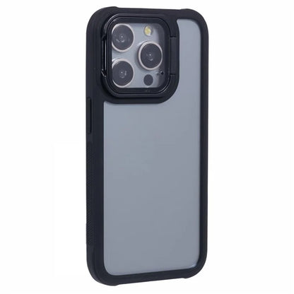 For iPhone 15 Pro Max Case TPU+PC Phone Cover Camera Protection Kickstand Shockproof