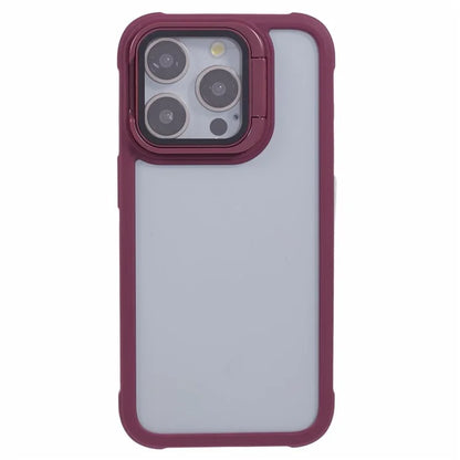 For iPhone 15 Pro Max Case TPU+PC Phone Cover Camera Protection Kickstand Shockproof