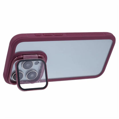 For iPhone 15 Pro Max Case TPU+PC Phone Cover Camera Protection Kickstand Shockproof