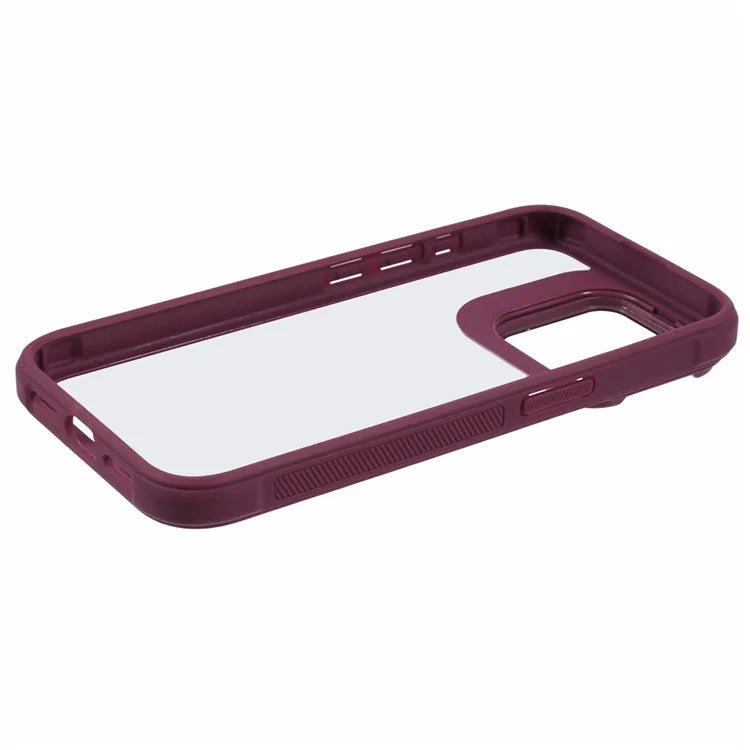 For iPhone 15 Pro Max Case TPU+PC Phone Cover Camera Protection Kickstand Shockproof