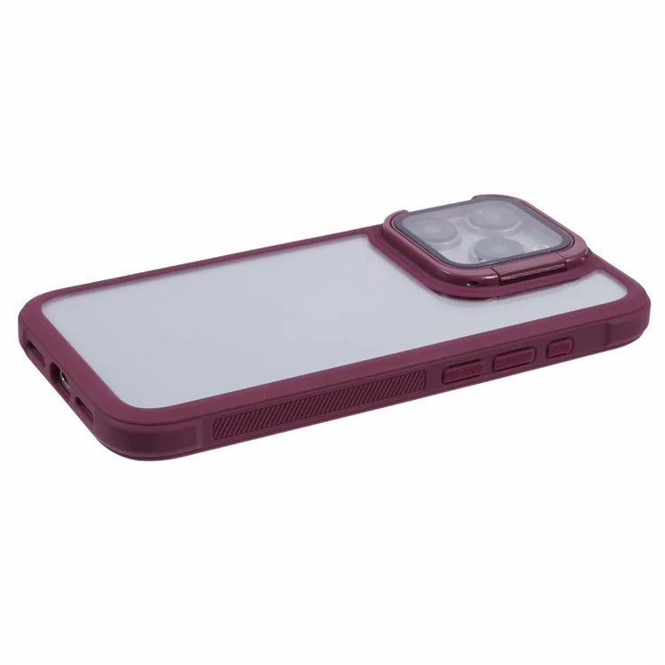 For iPhone 15 Pro Max Case TPU+PC Phone Cover Camera Protection Kickstand Shockproof