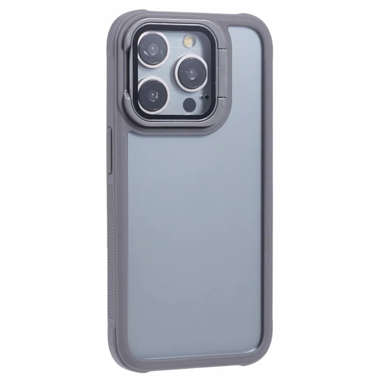 For iPhone 15 Pro Max Case TPU+PC Phone Cover Camera Protection Kickstand Shockproof